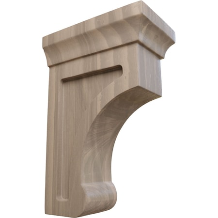 Ekena Millwork 2 1/2"W x 4"D x 6"H Small Gomez Wood Bracket, Walnut BKTW02X04X06GOWA